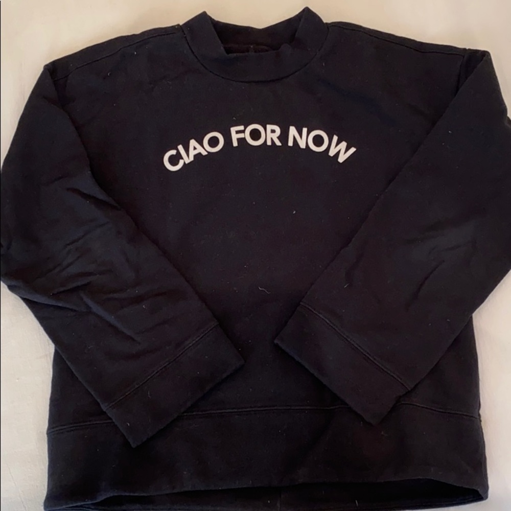 Madewell Ciao For Now Black Pullover Sweater